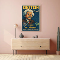 Albert Einstein Relativity Vintage Science Decor Poster