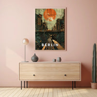 Urban Sunset in Berlin Poster