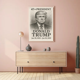 Trump Portrait Photography Realism Patriotic Poster