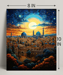 Enchanted Cityscape At Dusk Poster