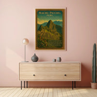 Machu Picchu Vintage Lost City Travel Poster