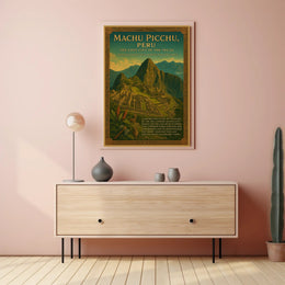 Machu Picchu Vintage Lost City Travel Poster