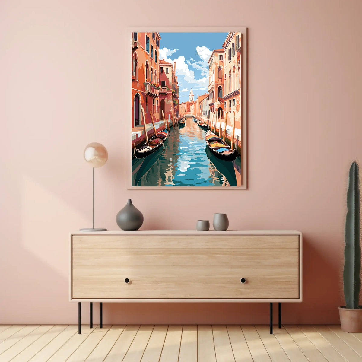 Venetian Waterway Dreamscape Historic Buildings Travel Poster