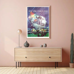 New York World Fair Travel Poster Retro Wall Art For Home