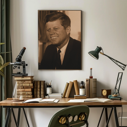 John F. Kennedy 35th President Sepia Photo