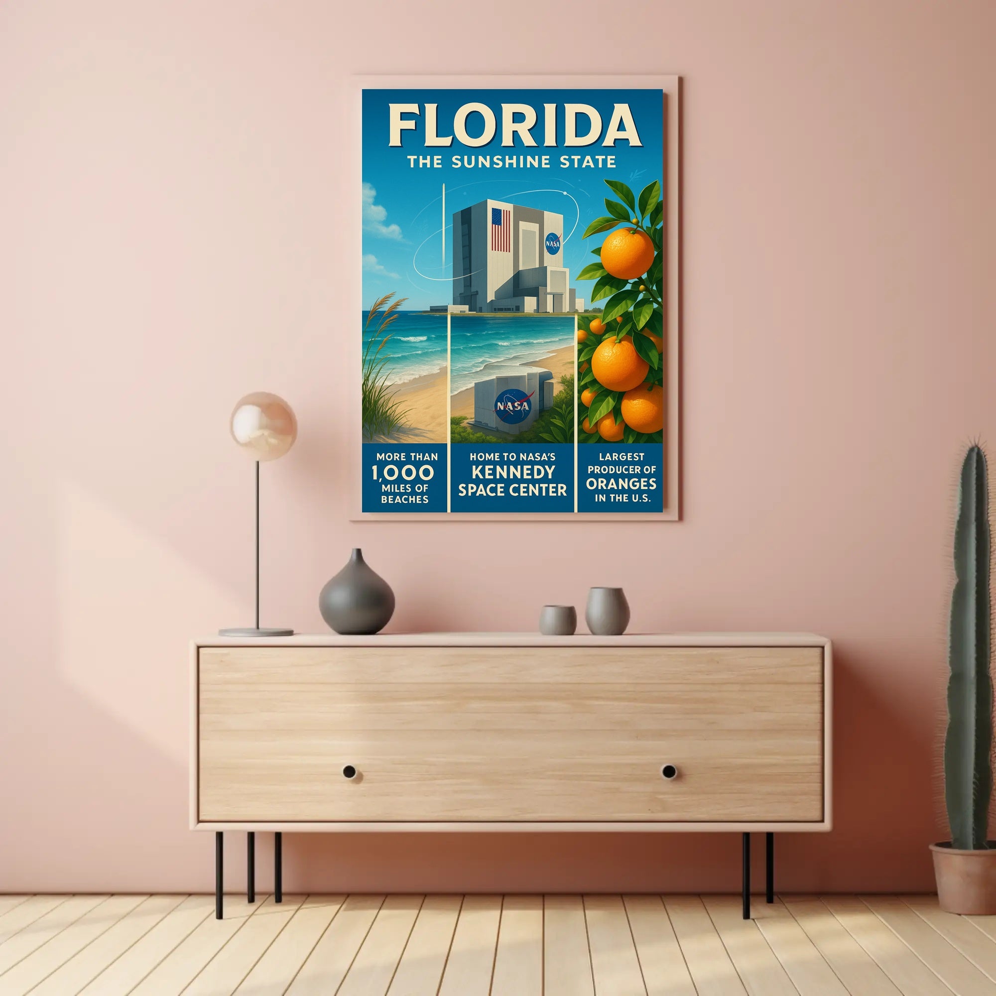 Florida Vintage Travel Poster: Sunshine State Adventure