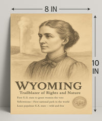 Wyoming Trailblazer of Rights and Nature Poster PosterGoat