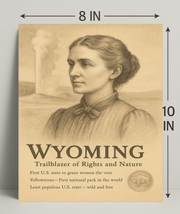 Wyoming Trailblazer of Rights and Nature Poster PosterGoat