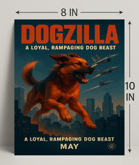 Dogzilla Rampaging Dog Beast Poster PosterGoat