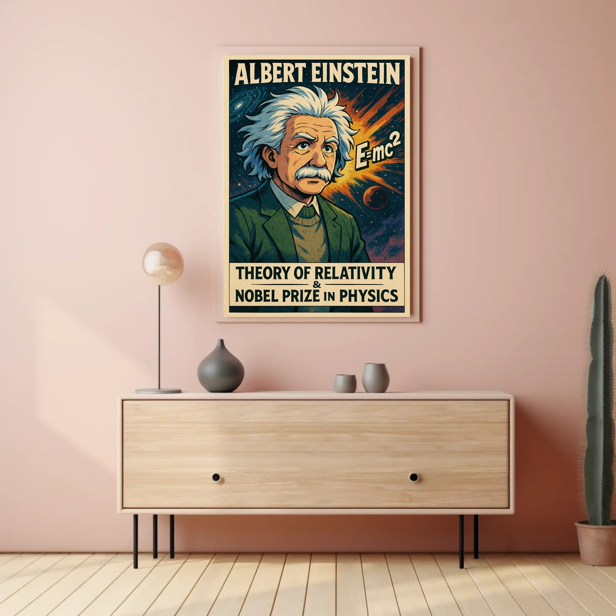 Einstein Relativity Abstract Wanderlust Poster