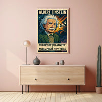 Einstein Relativity Abstract Wanderlust Poster