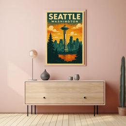 Seattle Skyline Poster