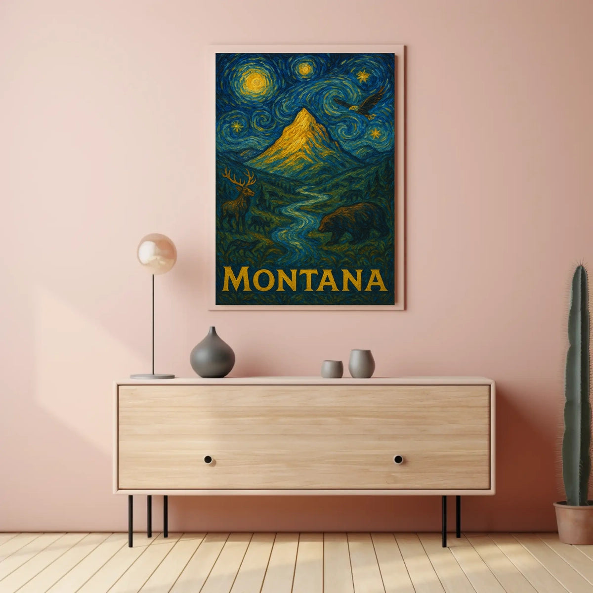Montana Wilderness Art Impression National Park Poster