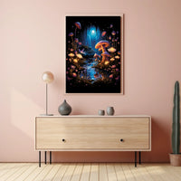 Enchanted Moonlit Garden Poster