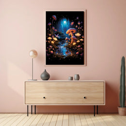 Enchanted Moonlit Garden Poster