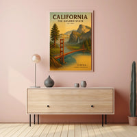 California The Golden State Poster PosterGoat