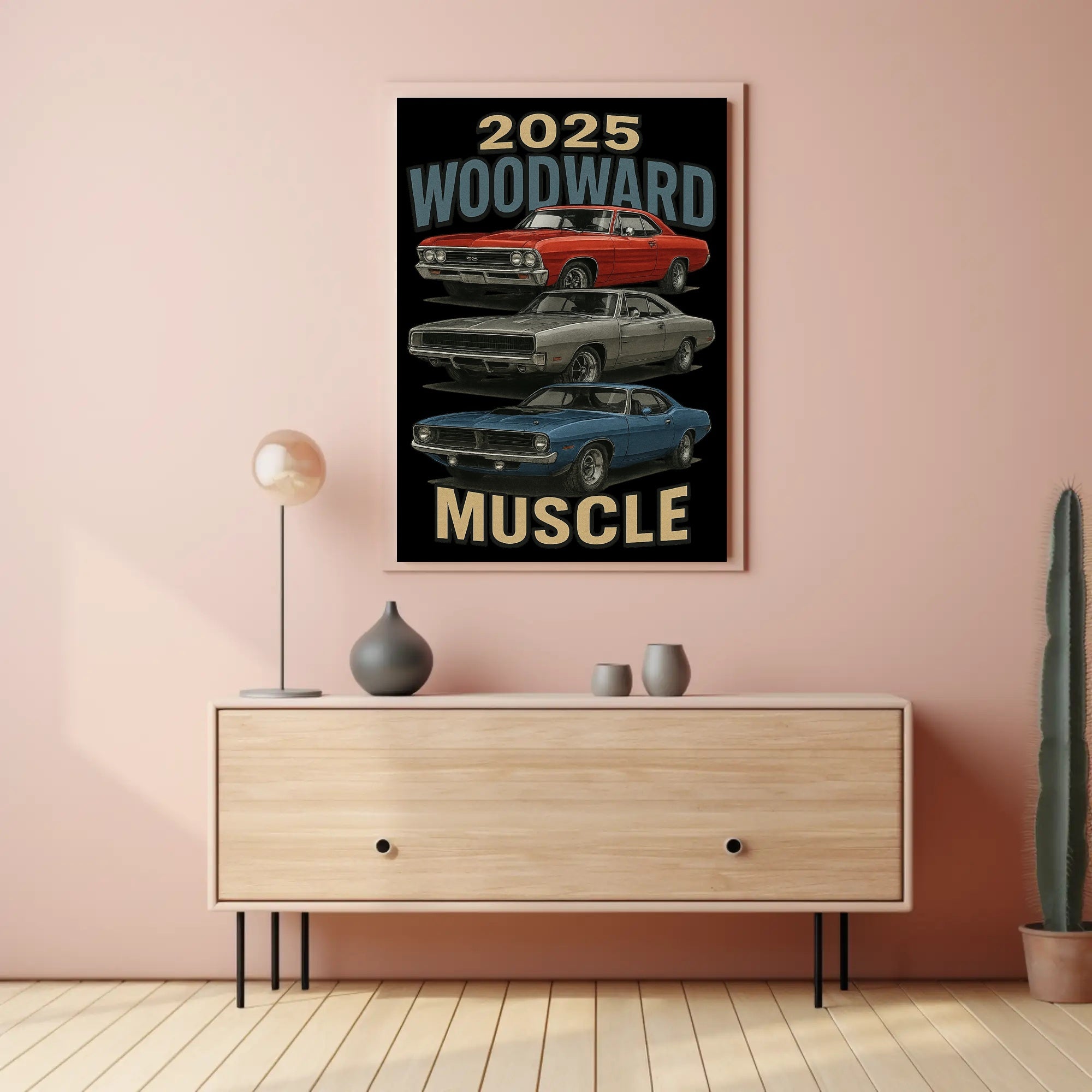 Classic Vintage Muscle Car Event Poster