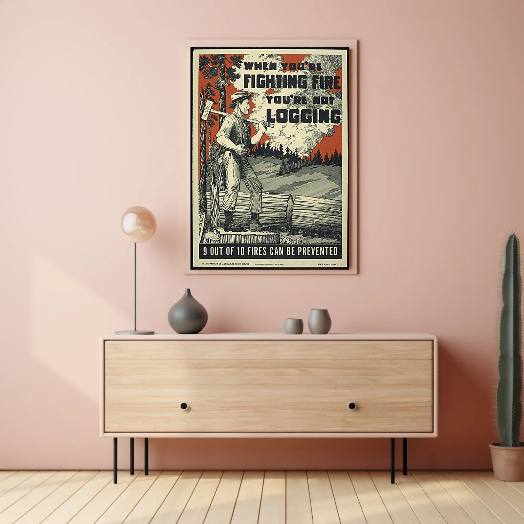 Forest Conservation Fire Prevention Propaganda Poster