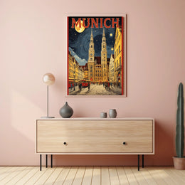 Munich Nightscape Poster
