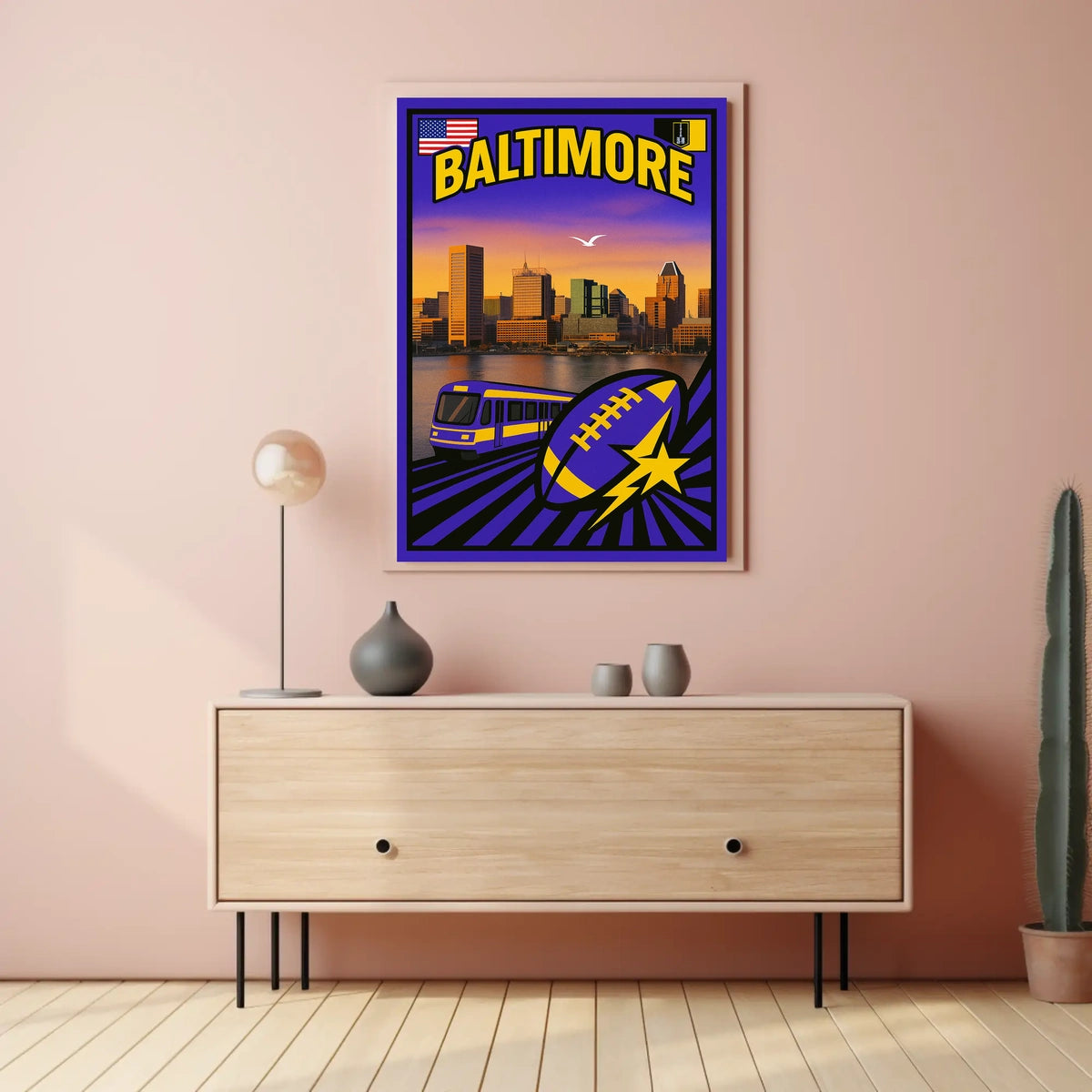 Baltimore Cityscape Poster