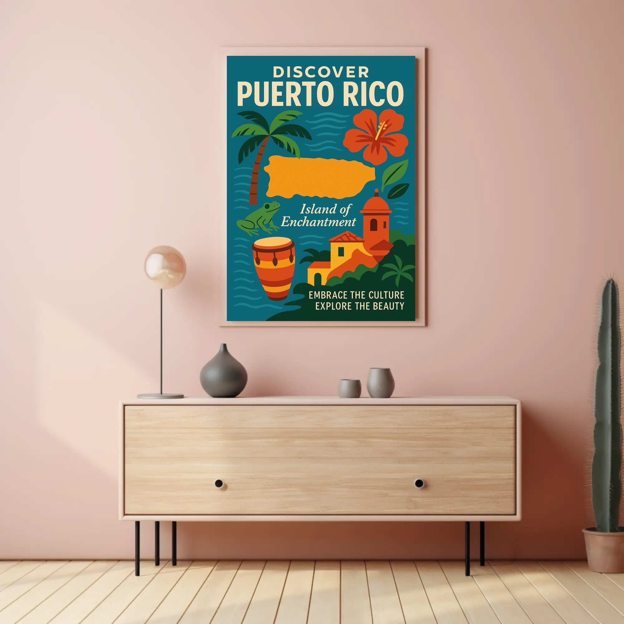 Puerto Rico Travel Adventure: Tropical & Cultural Heritage Travel Poster