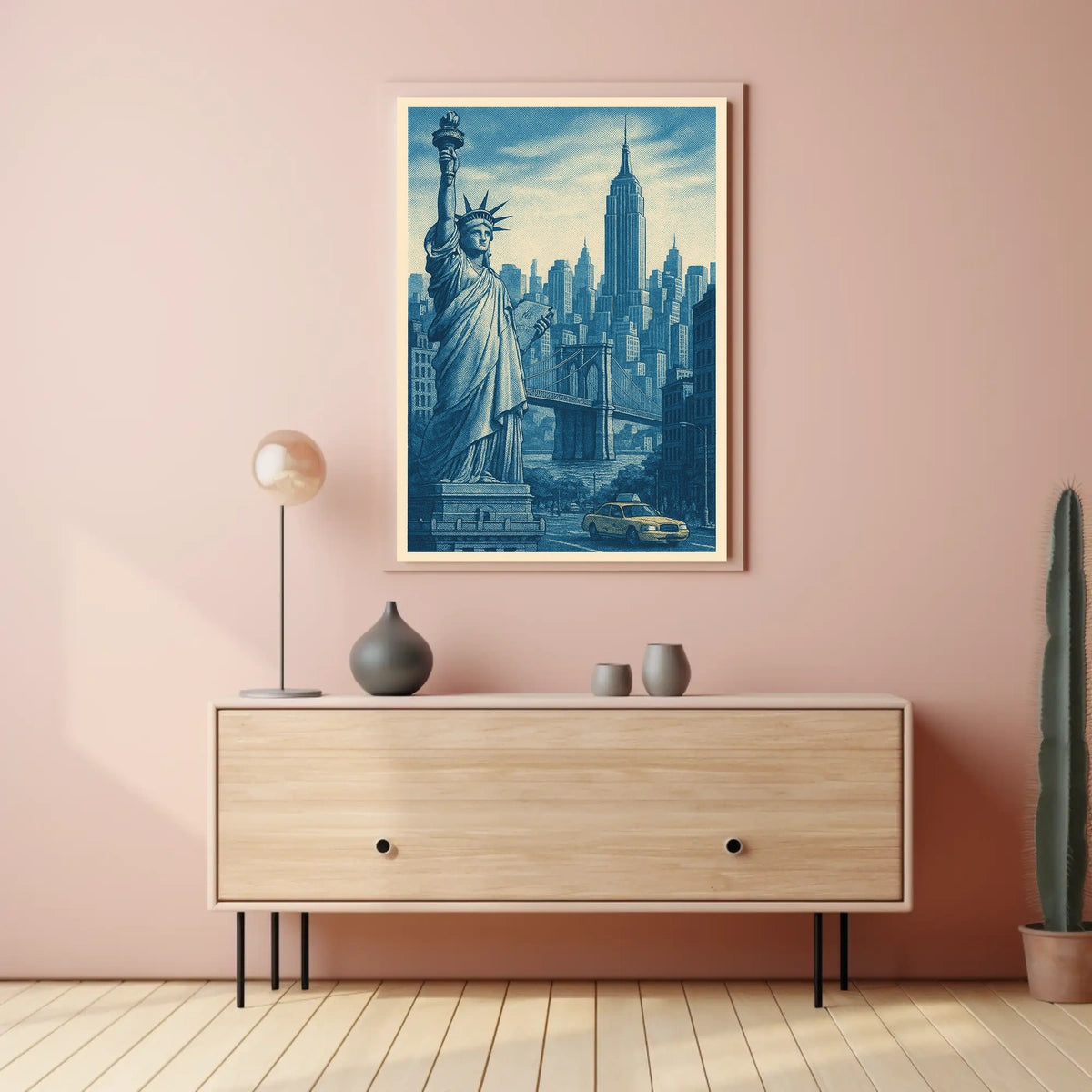 Iconic New York City Poster Wall Art NYC Skyline Decor