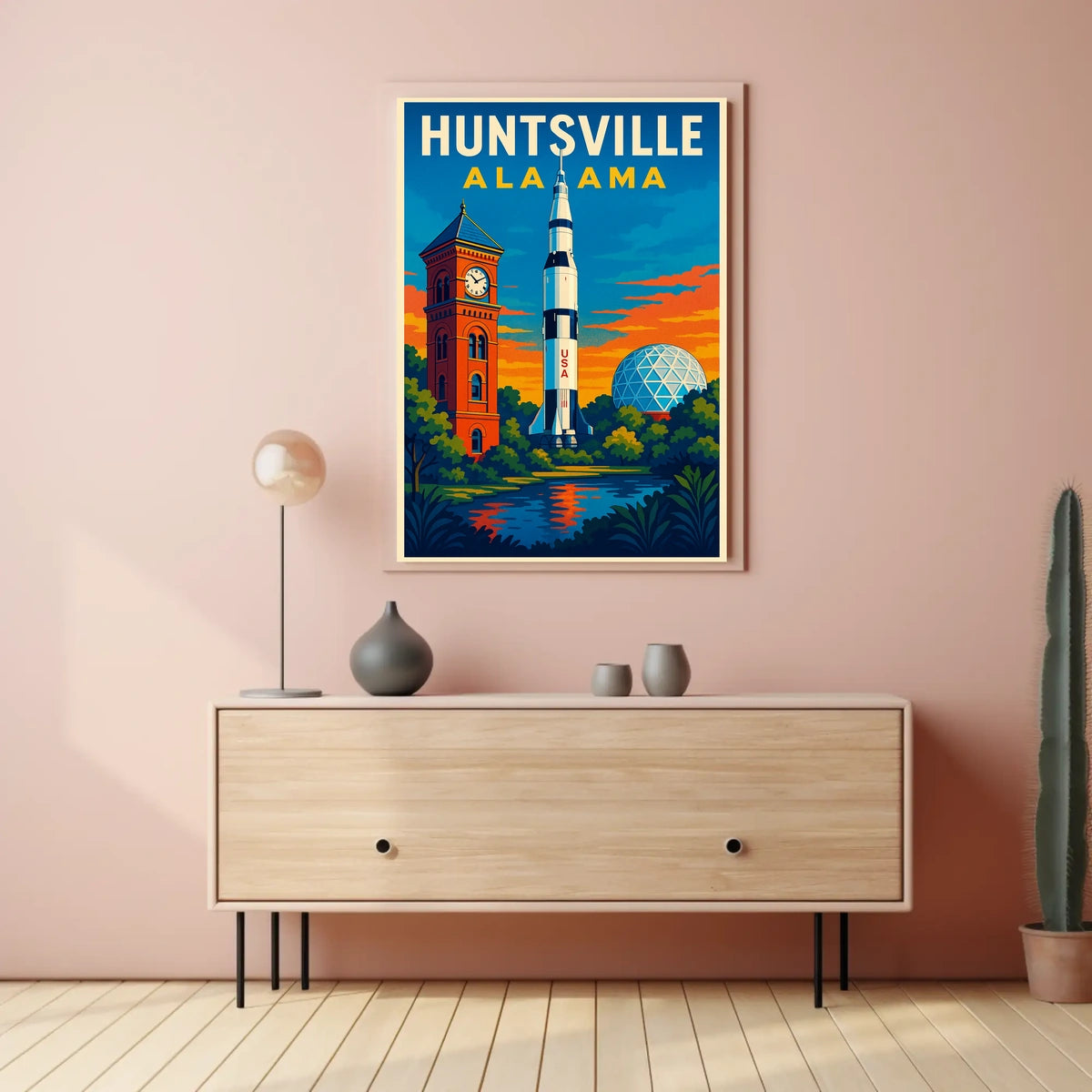 Huntsville Landmarks Poster