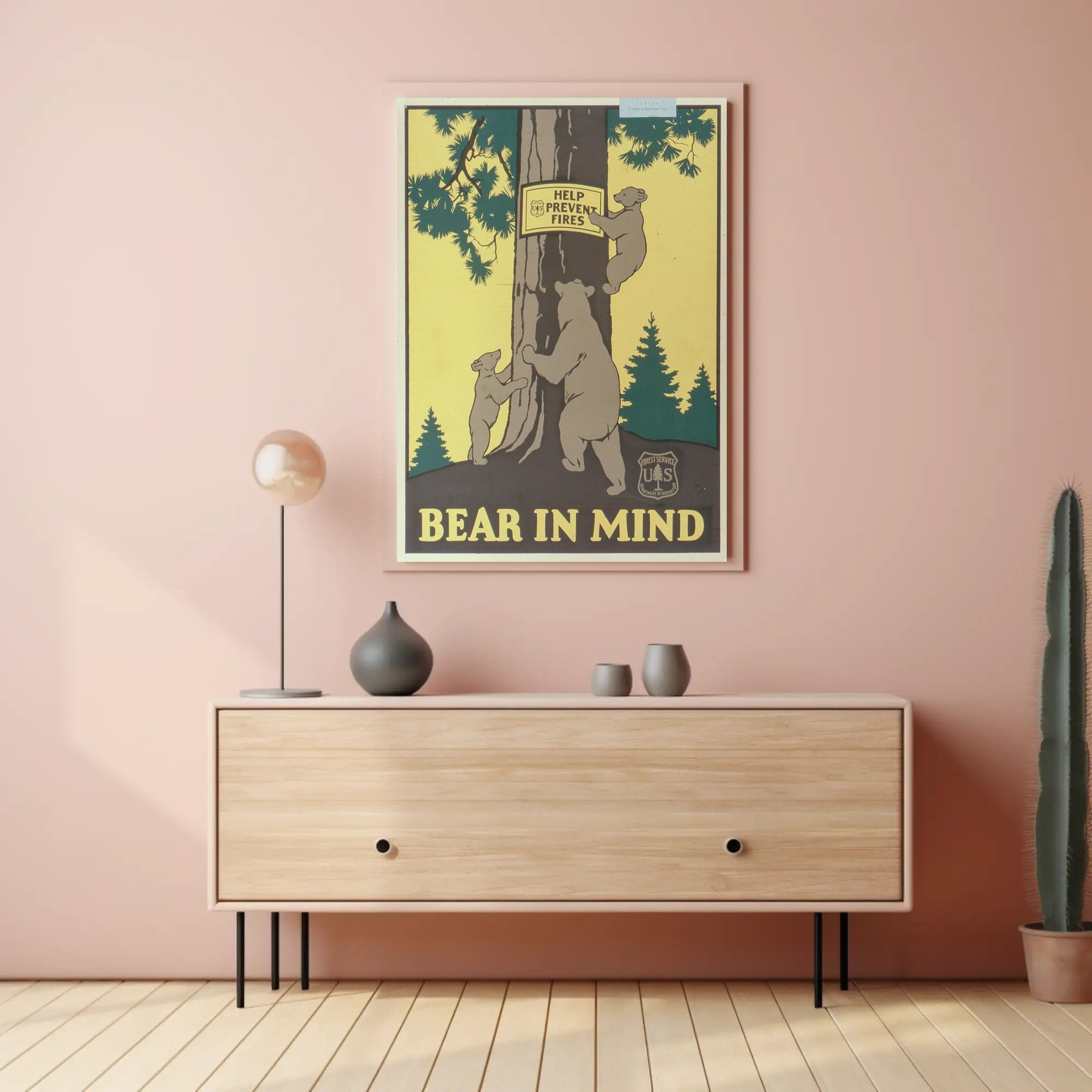 Bear in Mind: Prevent Forest Fires Poster PosterGoat