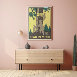 Bear in Mind: Prevent Forest Fires Poster PosterGoat