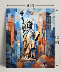 Statue Of Liberty Abstract Tribute Poster