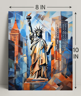 Statue Of Liberty Abstract Tribute Poster
