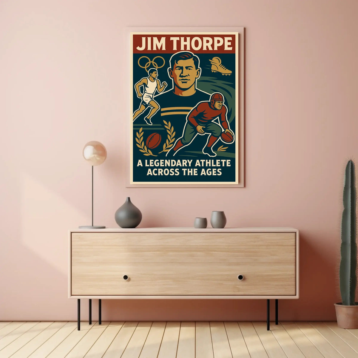Celebrating a Sports Icon Jim Thorpe Poster