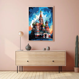 St. Basil's Cathedral Vibrant Cultural Heritage Poster