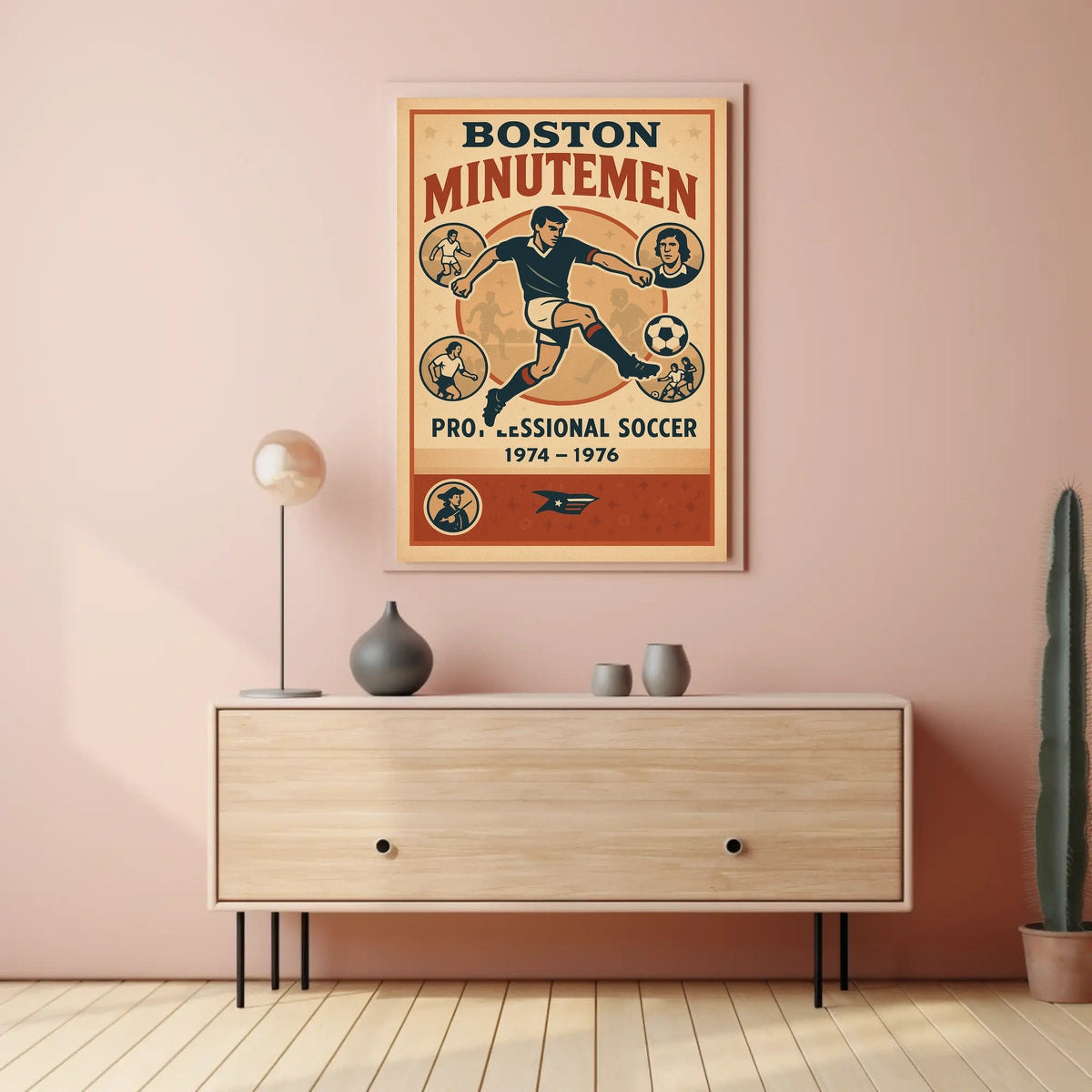 Boston Minutemen Soccer Team Poster