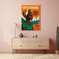 Côte dIvoire Portrait Poster