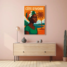 Côte dIvoire Portrait Poster