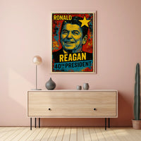 Ronald Reagan 40th President of the United States Graffiti Pop Art Poster
