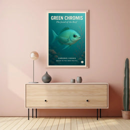 Green Chromis Jewel of the Reef Animal Poster PosterGoat