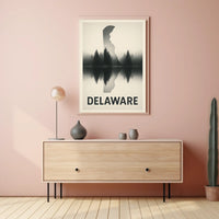 Delaware Silhouette Poster