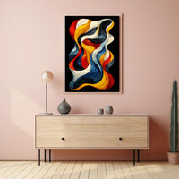 Abstract Waves Of Color Abstract Poster
