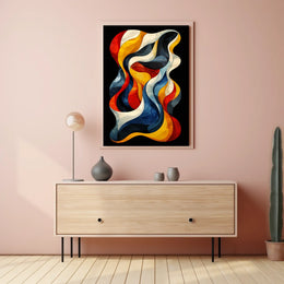 Abstract Waves Of Color Abstract Poster