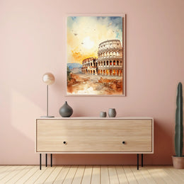 Colosseum Majesty: Ancient Rome Travel Poster
