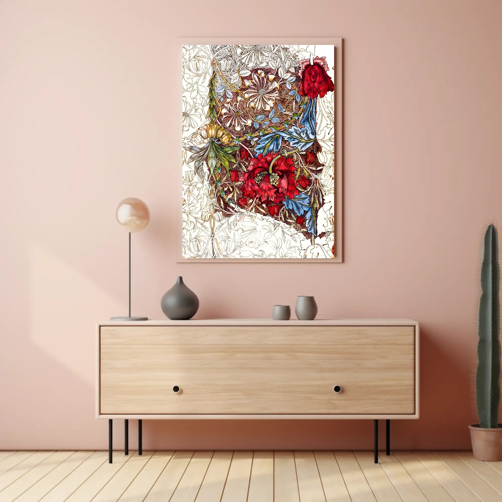 Floral Tapestry Art Poster