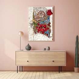 Floral Tapestry Art Poster