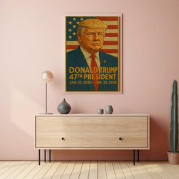Trump Threads Unity Patriotic Surreal Poster