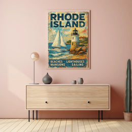 Rhode Island Coastal Charm Poster