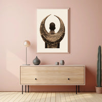 Cultural Embrace Poster Vintage Sepia Wall Art