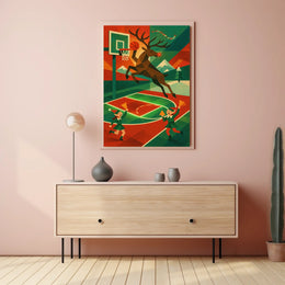 Reindeer Hoops Poster