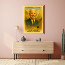 Joe Biden 46th President of the United States Vintage Watercolor Poster