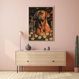 Majestic Canine In The Desert Poster